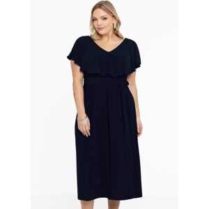 Yoek (YK) Dress Frilled V-neck DOLCE blue (230) 46/48 (46/48) Women