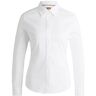 Boss Slim-fit blouse in cotton-blend poplin