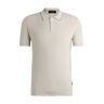 Boss Knit polo in silk and cotton
