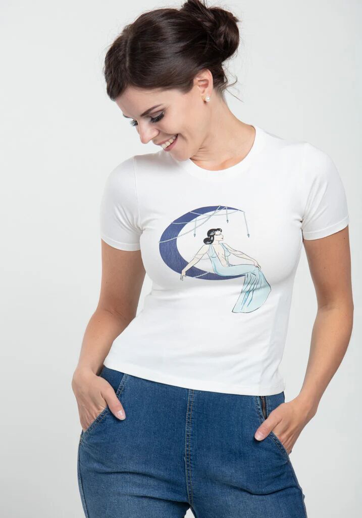 Collectif Luonnonvalkoinen T-paita Blue Moon - Collectif
