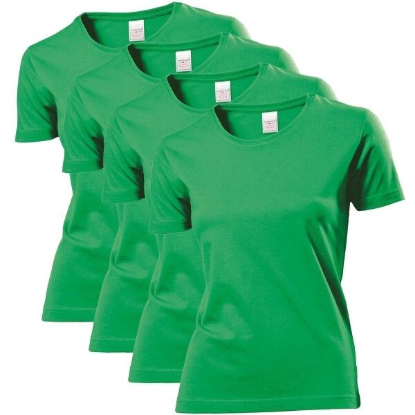 Stedman 4 pakkaus Classic Women T-shirt - Green * Kampanja *  - Size: ST2600 - Color: vihreä