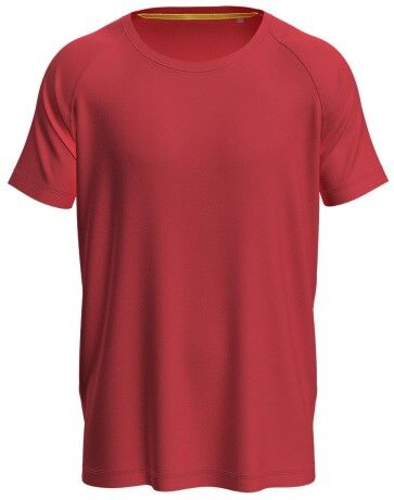 Stedman Active 140 Raglan For Men - Red  - Size: ST8410 - Color: punainen