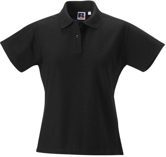 Russell Athletic F 100% Cotton Durable Polo - Black  - Size: 577F - Color: musta