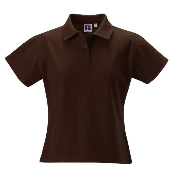 Russell Athletic F 100% Cotton Durable Polo - Brown  - Size: 577F - Color: ruskea