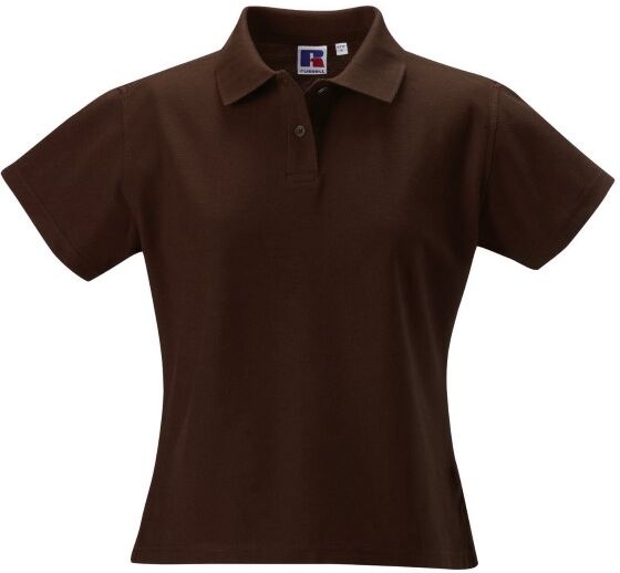 Russell Athletic F 100% Cotton Durable Polo - Brown  - Size: 577F - Color: ruskea