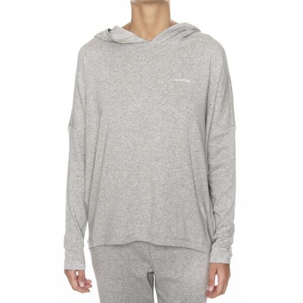 Calvin Klein Form LS Hoodie - Grey  - Size: QS6120E - Color: harmaa