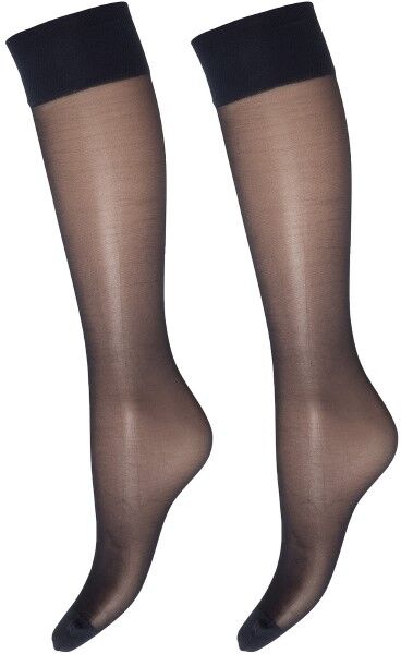 Decoy Deocy Silk Look 20d Kneehighs 2 pakkaus - Navy-2  - Size: 46670 - Color: Merensininen