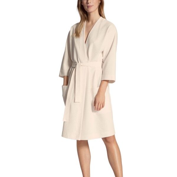 Calida Cosy Shower Bathrobe - Creme  - Size: 61337 - Color: Kermanvärinen