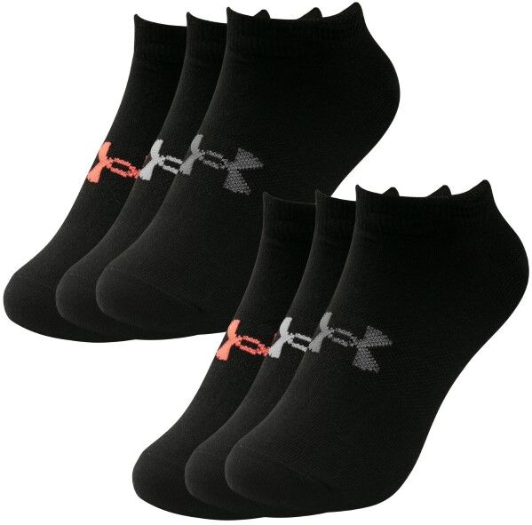 Under Armour 6 pakkaus Essential No Show Socks - Black  - Size: 1332981 - Color: musta