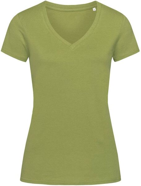 Stedman Janet Organic Women V-Neck - Green  - Size: ST9310 - Color: vihreä