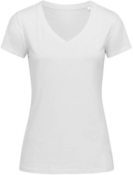 Stedman Janet Organic Women V-Neck - White  - Size: ST9310 - Color: valkoinen