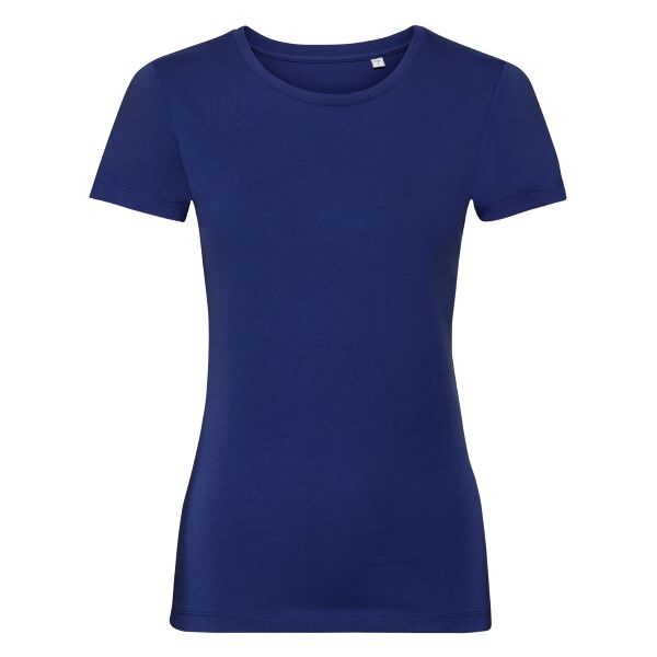 Russell Athletic Pure Organic Authentic Women T-shirt - Blue  - Size: 108F - Color: sininen