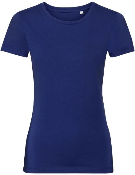 Russell Athletic Pure Organic Authentic Women T-shirt - Blue  - Size: 108F - Color: sininen