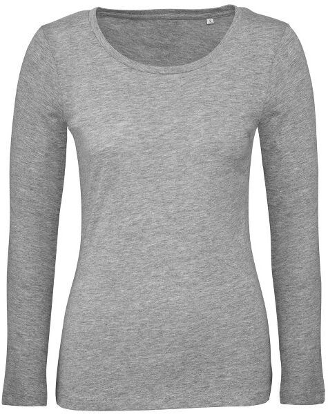 B & C Collection B and C Organic Inspire Women Long Sleeve T - Grey  - Size: TW071 - Color: harmaa