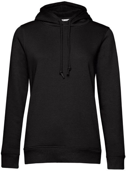 B & C Collection B and C Organic Women Hooded Shirt - Black  - Size: WW34B - Color: musta