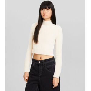 Bershka Pull Col Roulé Fourrure Femme S Sable - Publicité