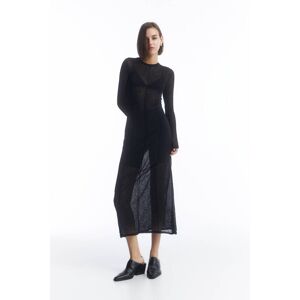 Pull&Bear Robe Midi Semi-Transparente Noir M female - Publicité
