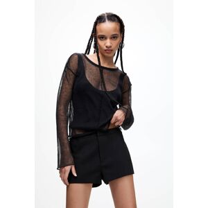 Pull&Bear Pull Transparent Nervure Noir S female - Publicité