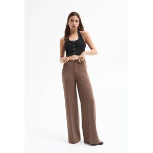 Pull&Bear Pantalon Palazzo Habillé Brun vigoré 32 female - Publicité