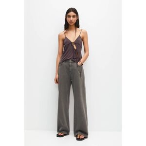 Pull&Bear Pantalon Fluide Jambe Large Pierre 34 female - Publicité