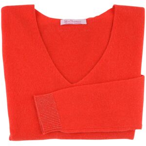 LES POULETTES BIJOUX Pull Femme 100% Cachemire Oversize Rouge Corail