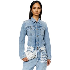 Diesel - Veste trucker en denim effet destroy - Vestes en denim - Femme - Bleu XL - Publicité