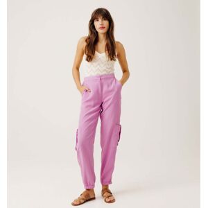 Promod Pantalon cargo en Lyocell Lilas 36