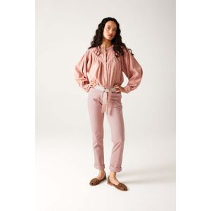 Promod Pantalon chino ceinturé Femme Vieux rose 44 - Publicité