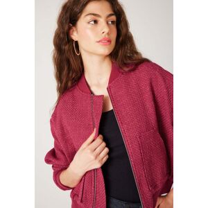 Promod Blouson zippé tissé Femme Framboise XL - Publicité