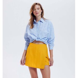 Promod Jupe-short unie Femme Ocre 42 - Publicité