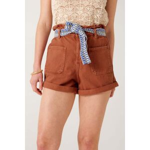 Promod Short ceinture en toile Femme Terre de sienne 40