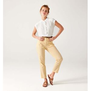 Promod Pantalon en toile de coton Ecru 44