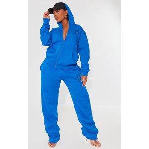 PRETTYLITTLETHING Shape Jogging bleu vif brodé froncé, Bleu Vif - Publicité