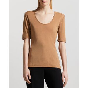 By Malene Birger - T-Shirt 100% Laine Cedina marron Marron - Publicité