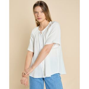 - Blouse en Gaze de Coton Emelia blanche Blanc