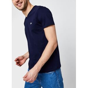 T-shirt col V en jersey de coton par Lacoste Bleu S Accessoires - Publicité
