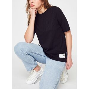 Patch Detail Ribbed Tee N par NA-KD Noir S Accessoires