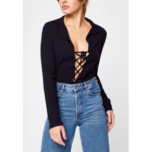 Lace Up Long Sleeve Top par NA-KD Noir M Accessoires