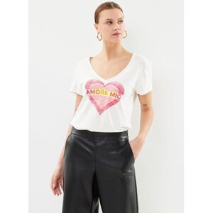 Tee-Shirt Col V - BW10685 par IKKS Women Blanc L Accessoires - Publicité