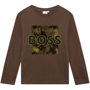 Boss T-shirt à manches longues GARCON 16A Marron - Publicité