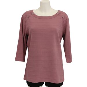 Tee shirt violet mauve neuf manches 3/4 femme " Zamba " Taille 46 / 48 Violet 46 - Publicité