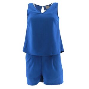 Combi-short femme bleu sans manches - Vero Moda - S Bleu 36 - Publicité