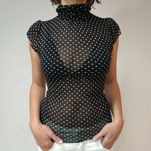 Chemisier femme a pois transparent - Zara collection - T 36/38- noir Noir 36 - Publicité