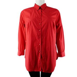 Chemisier rouge uni - manches longues – Femme - BPC - 52 Rouge 52 - Publicité