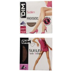 Lot de 2 paires de collants - beige et gazelle - Dim - taille 2 Ecru T2 - Publicité