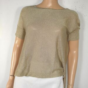 T-Shirt Femme Beige Dorée ETAM Taille M Doré M - Publicité