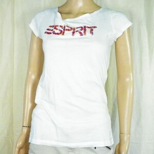 T-Shirt Femme Blanc ESPRIT T S. Blanc S - Publicité