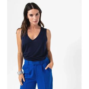 Débardeur col V en maille fluide femme - XXL - bleu - GEMO bleu - Publicité