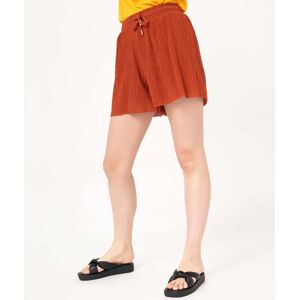 Short ample en maille plissée fluide femme - 36 - orange clair - GEMO orange clair - Publicité