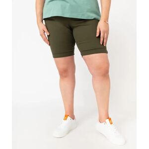 Bermuda femme grande taille à revers en coton stretch - 48 - kaki - GEMO kaki - Publicité